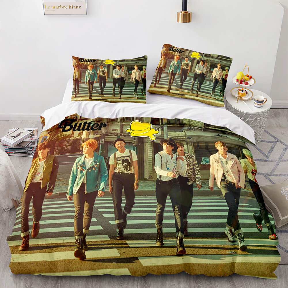 BTS Butter Cosplay Soft Bedding Set Quilt Cover Without Filler (Online Order Only)