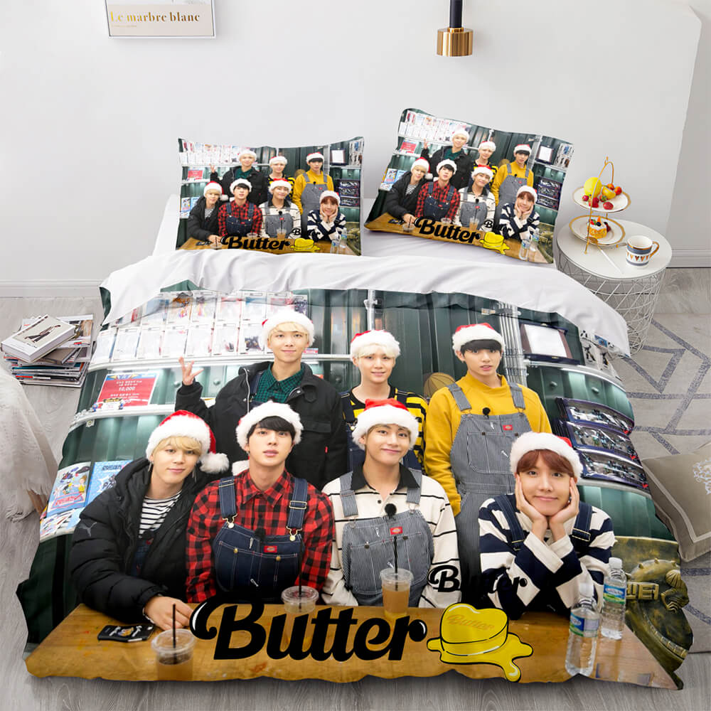 BTS Butter Cosplay Soft Bedding Set Quilt Cover Without Filler (Online Order Only)