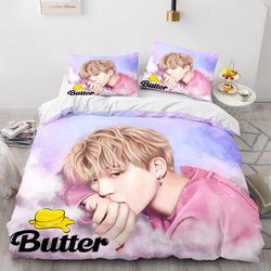 BTS Butter Cosplay Soft Bedding Set Quilt Cover Without Filler (Online Order Only)