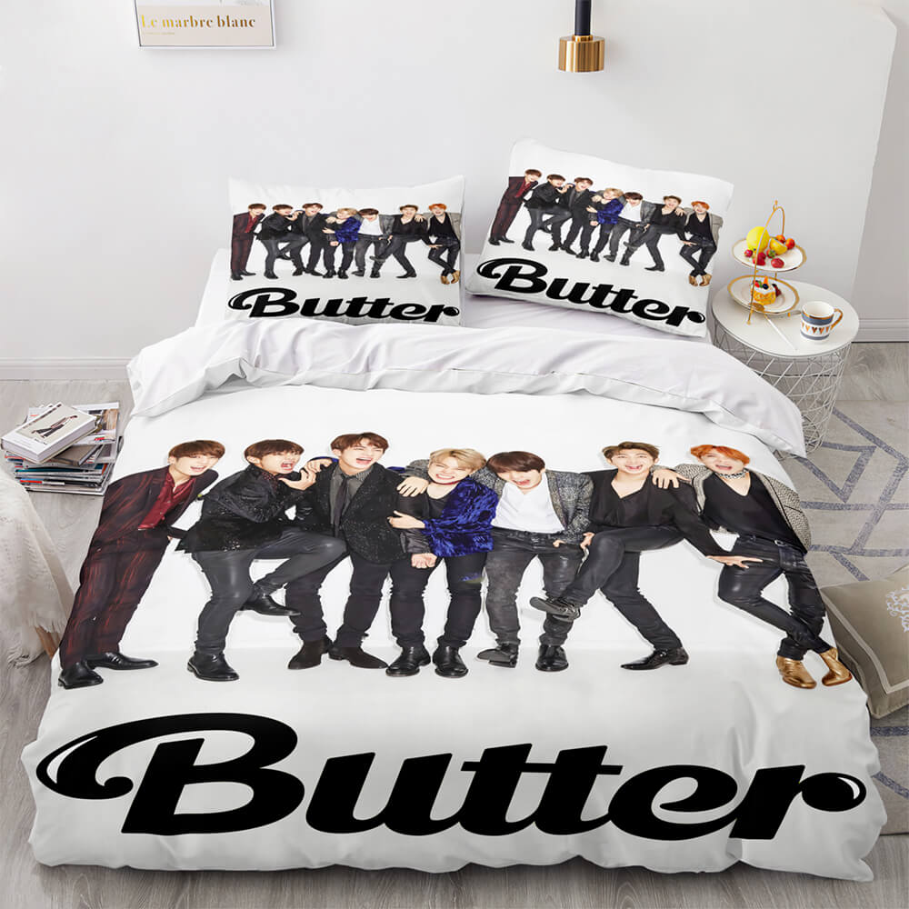 BTS Butter Cosplay Soft Bedding Set Quilt Cover Without Filler (Online Order Only)