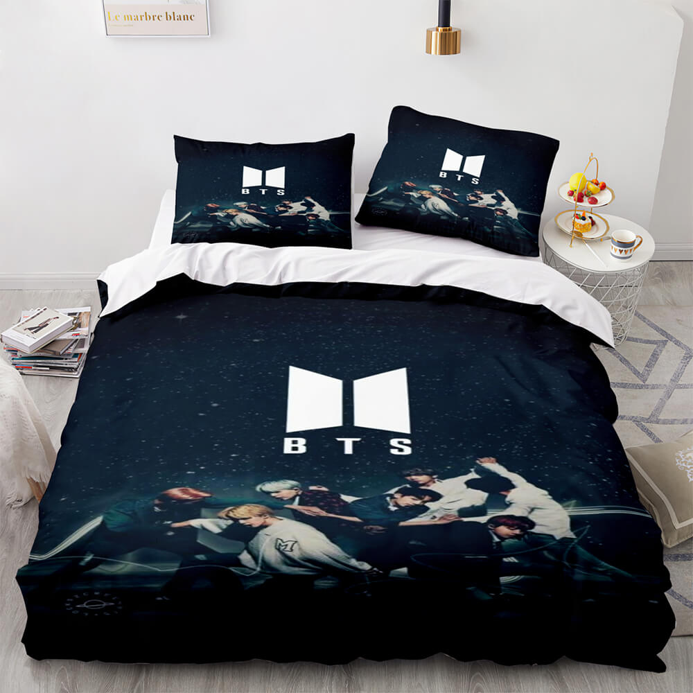 BTS Cosplay 3 Piece Bedding Sets Quilt Cover Without Filler (Online Order Only)