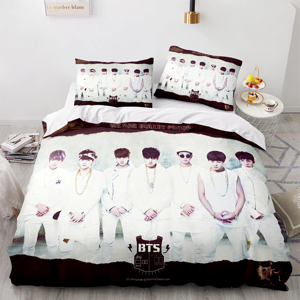 BTS Cosplay 3 Piece Bedding Sets Quilt Cover Without Filler (Online Order Only)