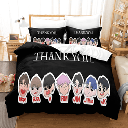 BTS Cosplay 3 Piece Bedding Sets Quilt Cover Without Filler (Online Order Only)