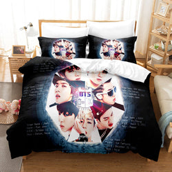 BTS Cosplay 3 Piece Bedding Sets Quilt Cover Without Filler (Online Order Only)