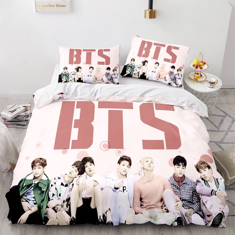 BTS Cosplay 3 Piece Bedding Sets Quilt Cover Without Filler (Online Order Only)