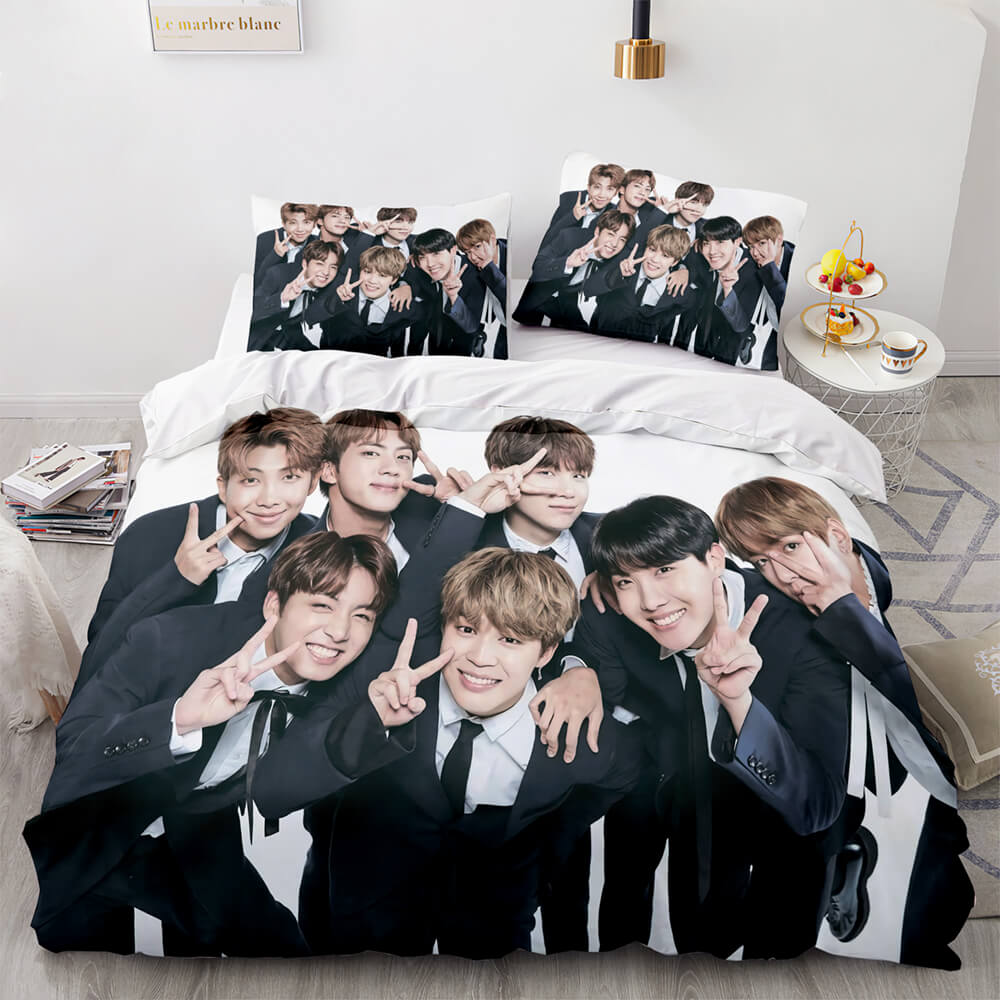 BTS Team Cosplay Bedding Set Quilt Covers Room Decoration (Online Order Only)