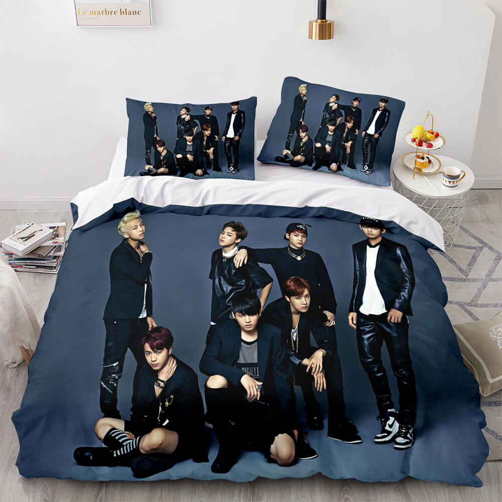 BTS Team Cosplay Bedding Set Quilt Covers Room Decoration (Online Order Only)