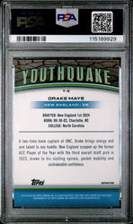 Graded 2024 Topps Chrome Drake Maye #Y2 Youthquake Refractor Rookie RC Football Card PSA 10 Gem Mint (ONLINE ORDER ONLY)
