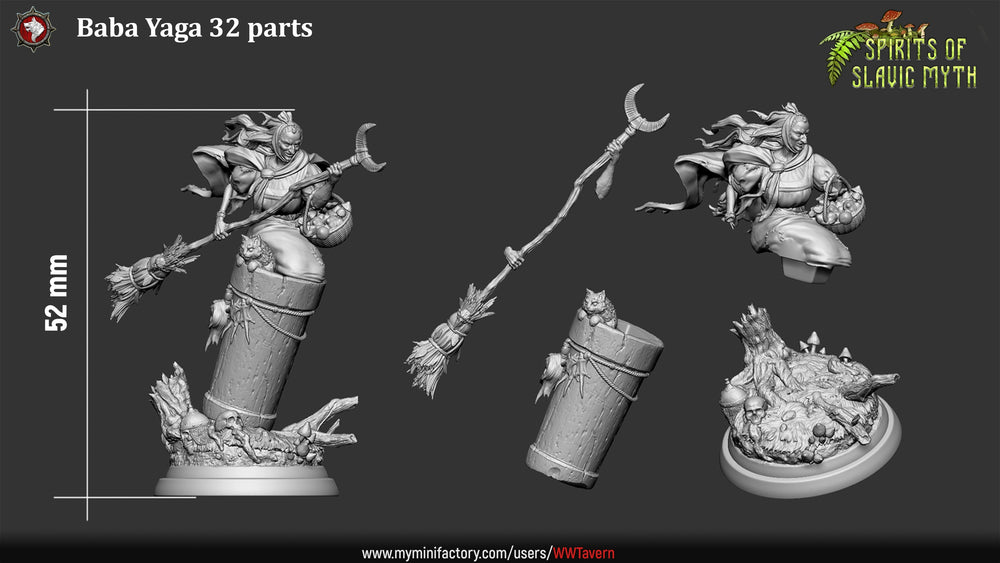 Baba Yaga – Slavic Spirit Female Miniature & Bust (ONLINE ORDER ONLY)