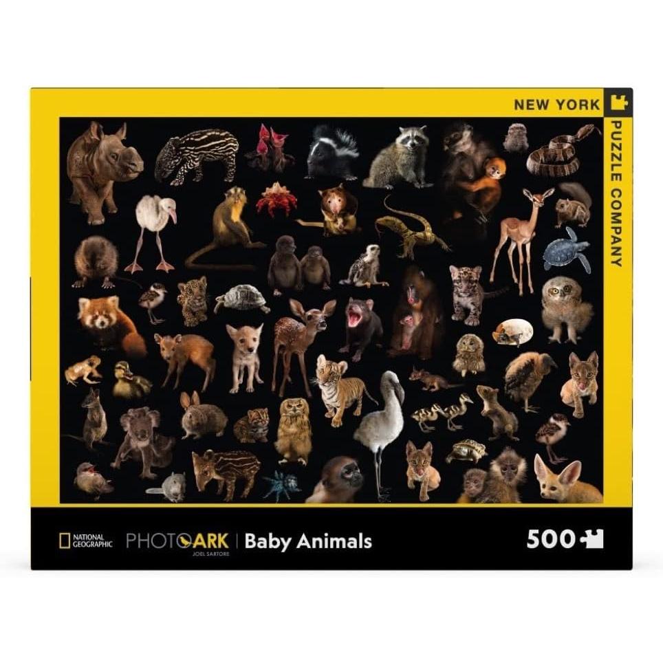 Baby Animals National Geographic Photo Ark 500 Piece Jigsaw Puzzle NYPC (ONLINE ORDER ONLY)