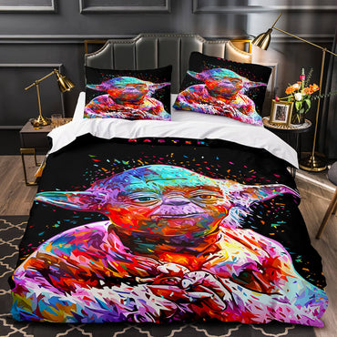 Master Yoda Print Bedding Set Quilt Duvet Covers (Online Order Only)