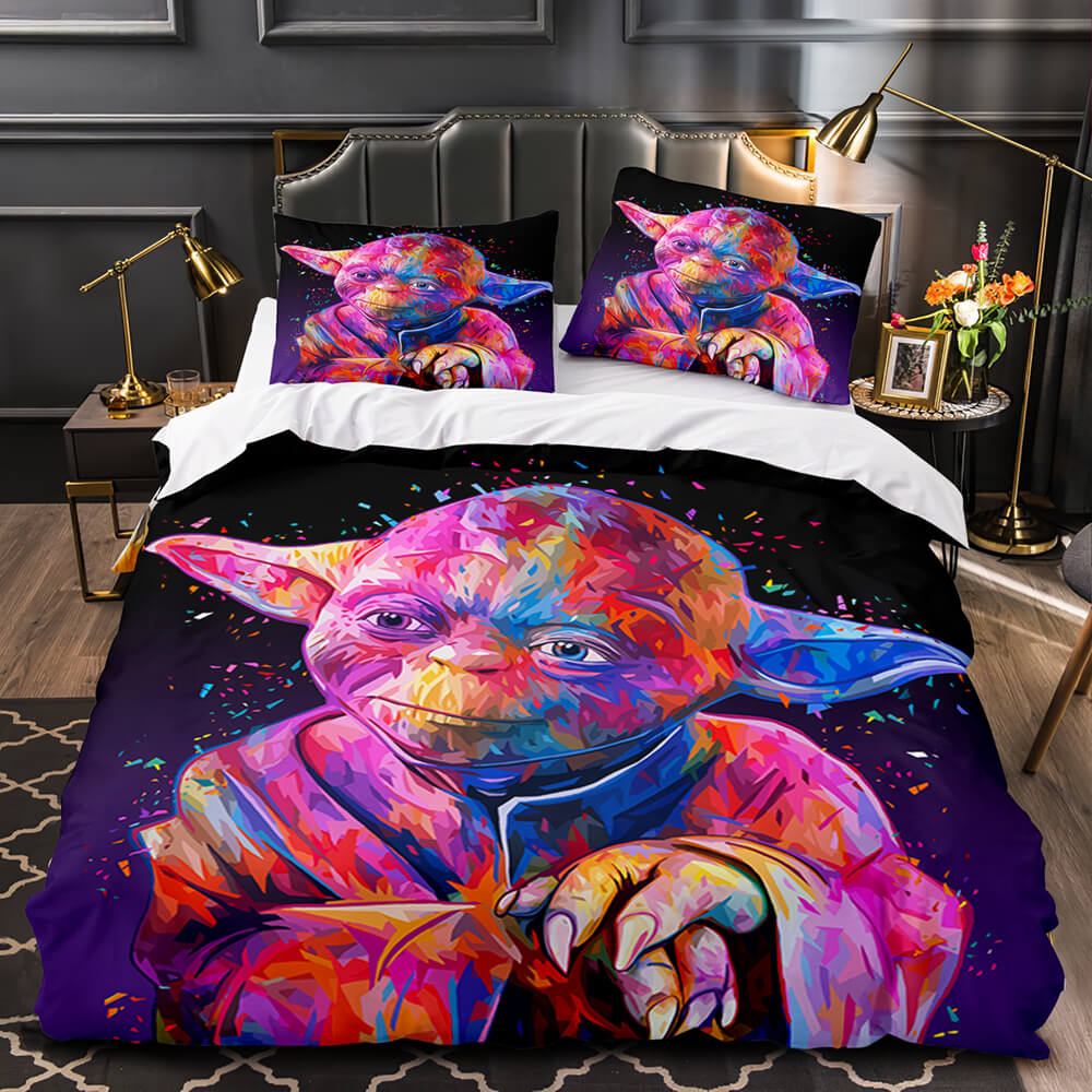 Master Yoda Print Bedding Set Quilt Duvet Covers (Online Order Only)