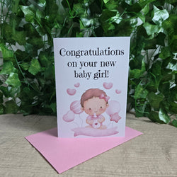 Congratulations on Baby Girl Card (ONLINE ORDER ONLY)