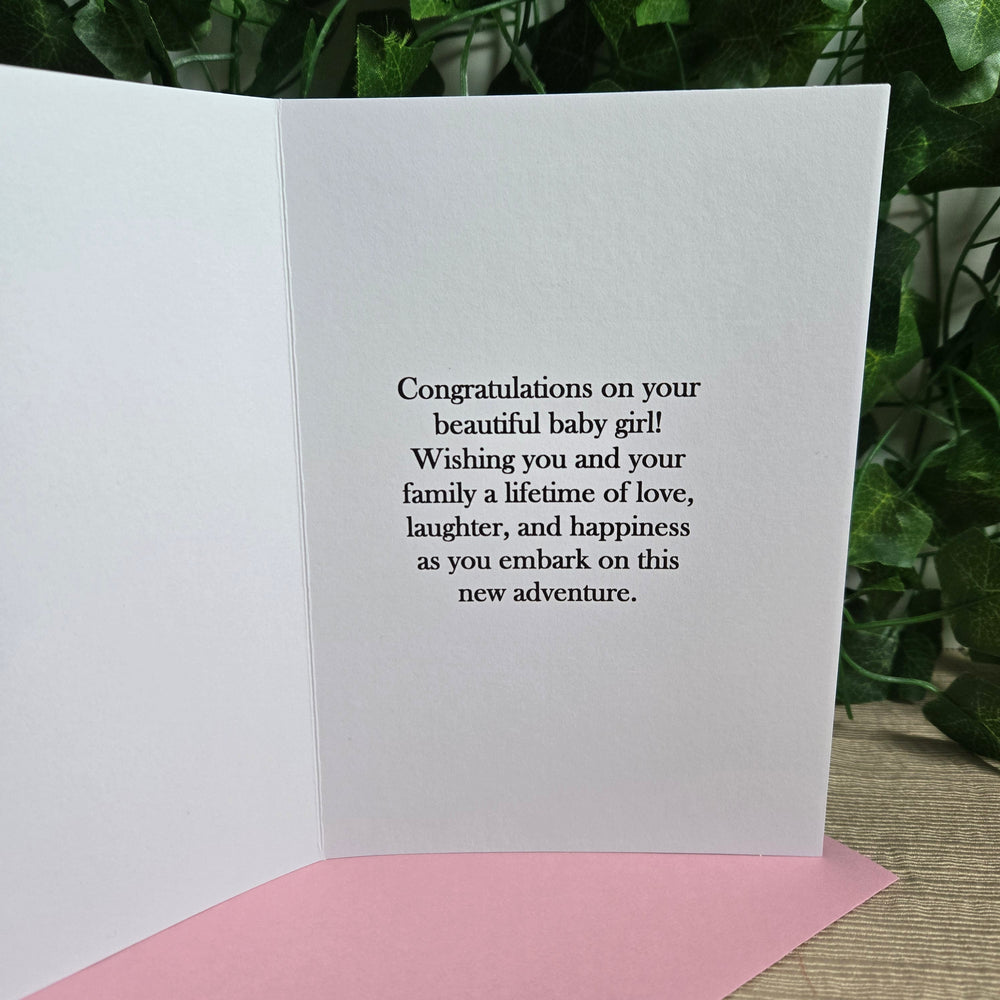 Congratulations on Baby Girl Card (ONLINE ORDER ONLY)