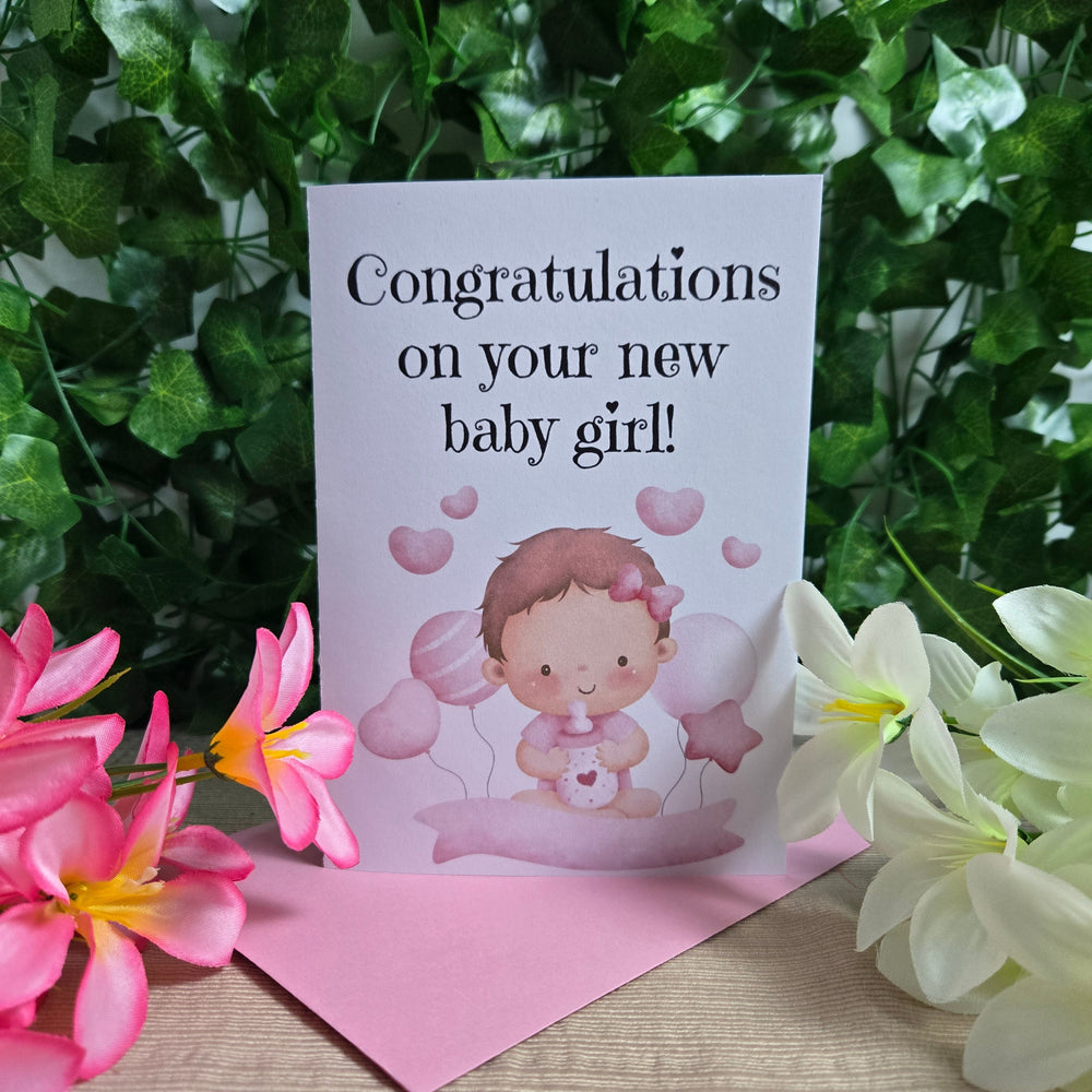 Congratulations on Baby Girl Card (ONLINE ORDER ONLY)