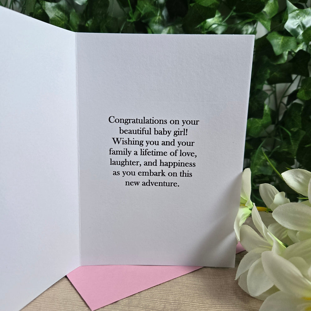 Congratulations on Baby Girl Card (ONLINE ORDER ONLY)