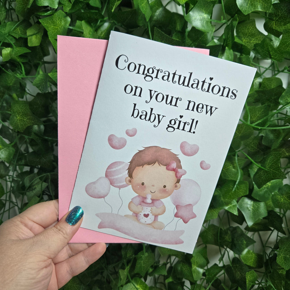 Congratulations on Baby Girl Card (ONLINE ORDER ONLY)