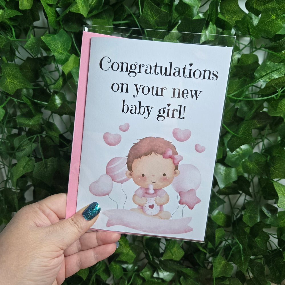 Congratulations on Baby Girl Card (ONLINE ORDER ONLY)