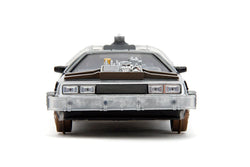 Back to the Future Part III (rail version) die-cast 1:24 scale "Hollywood Rides" light-up DeLorean Time Machine (ONLINE ORDER ONLY)