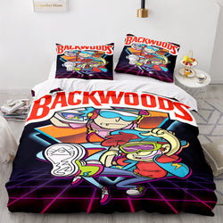 Backwoods Rick and Morty Cosplay 3 Piece Bedding Duvet Cover Sets (Online Order Only)