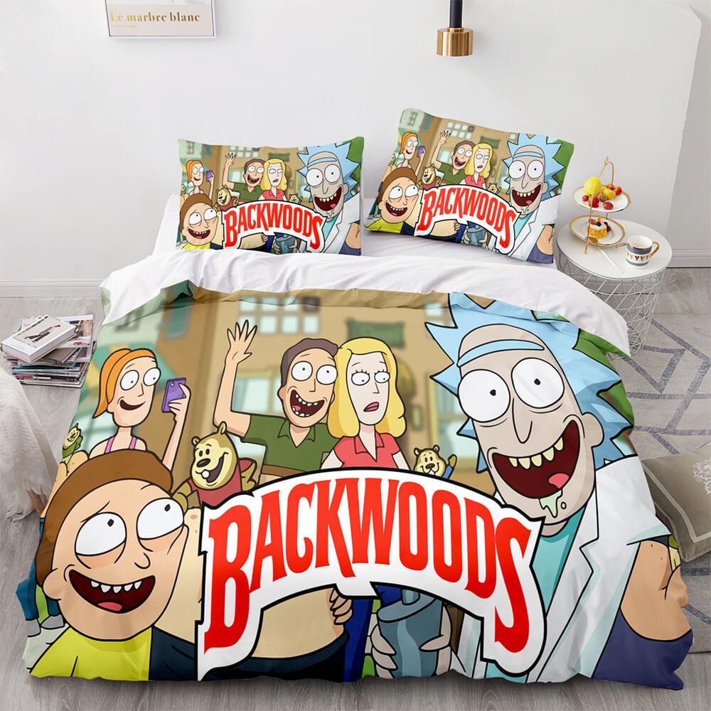 Backwoods Rick and Morty Bedding Duvet Cover Sets (Online Order Only)