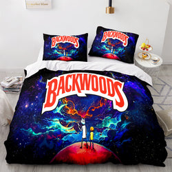 Backwoods Rick and Morty Cosplay 3 Piece Bedding Duvet Cover Sets (Online Order Only)