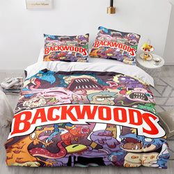 Backwoods Rick and Morty Cosplay 3 Piece Bedding Duvet Cover Sets (Online Order Only)