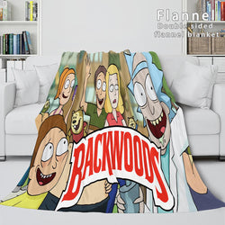 Rick And Morty Super Soft Flannel Fleece Blanket (Online Order Only)