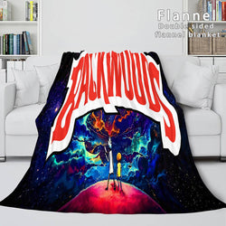 Rick And Morty Super Soft Flannel Fleece Blanket (Online Order Only)