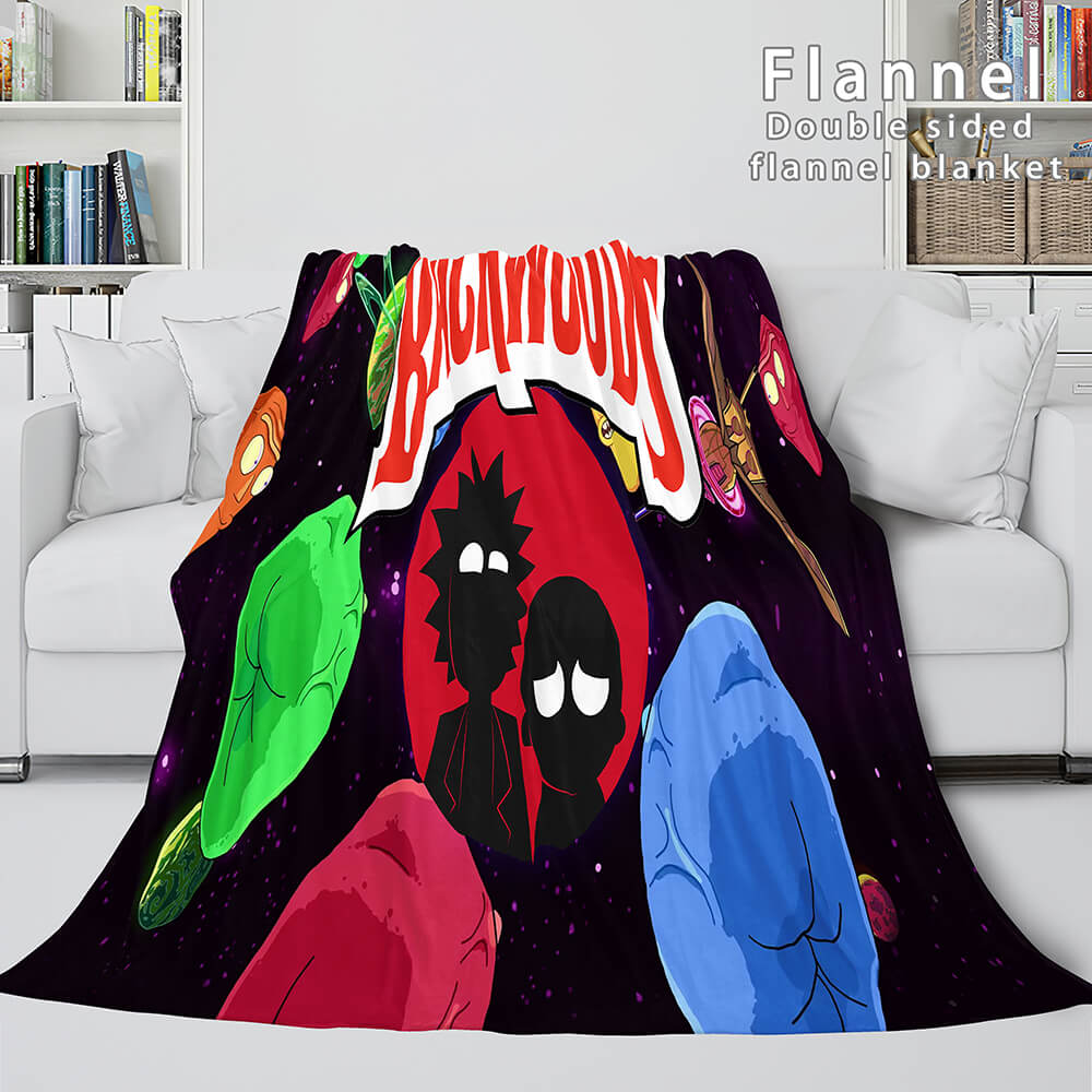 Rick And Morty Blanket Super Soft Flannel Fleece Throw Blanket Sets (Online Order Only)