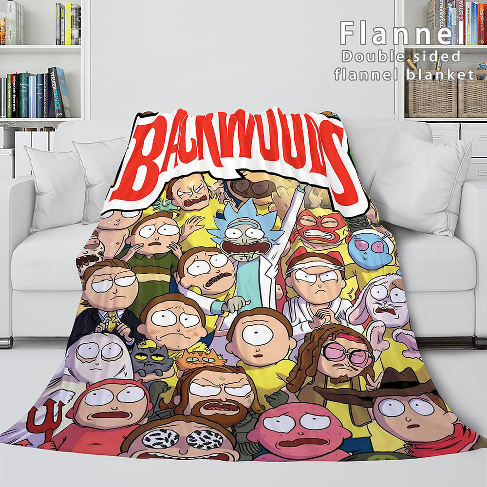 Rick And Morty Blanket Super Soft Flannel Fleece Throw Blanket Sets (Online Order Only)