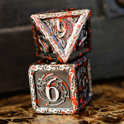 PRE-ORDER || Ballad of the Bard Bloodstained Silver Metal Dice Set