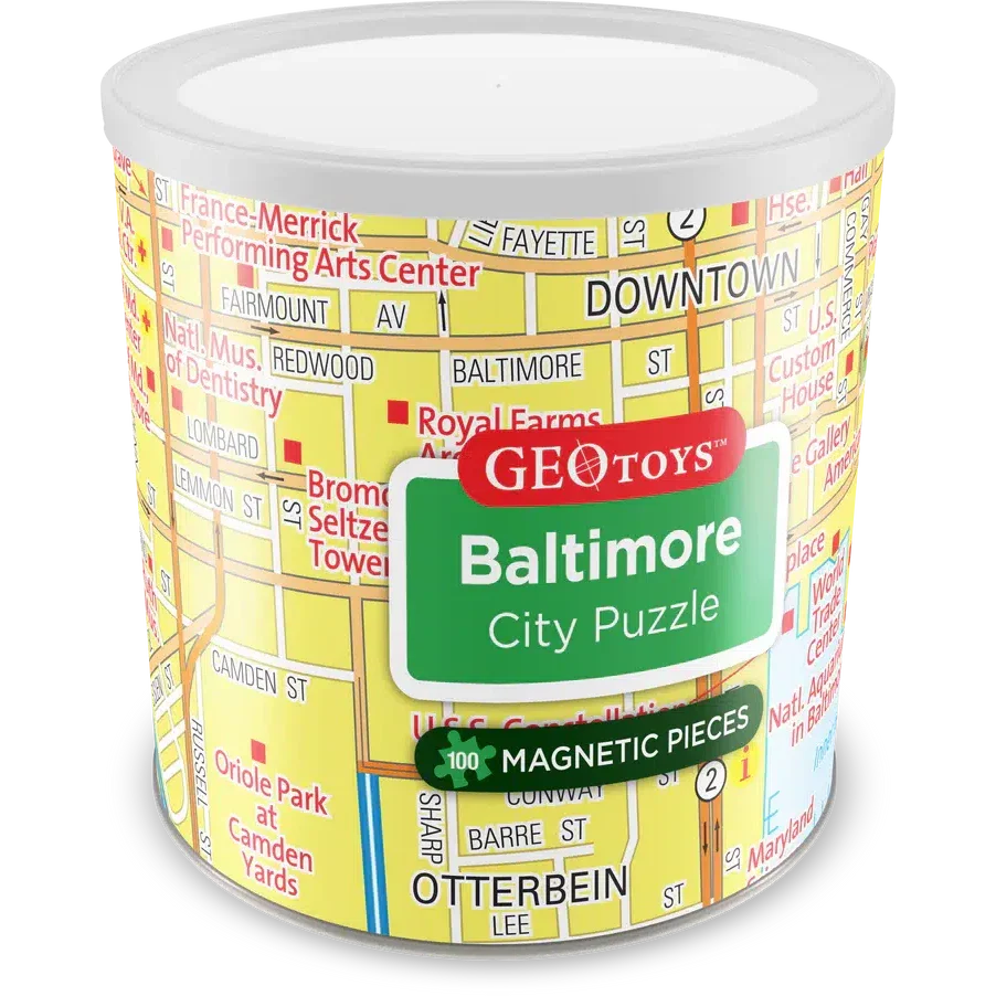 Baltimore City 100 Piece Magnetic Jigsaw Puzzle Geotoys (ONLINE ORDER ONLY)