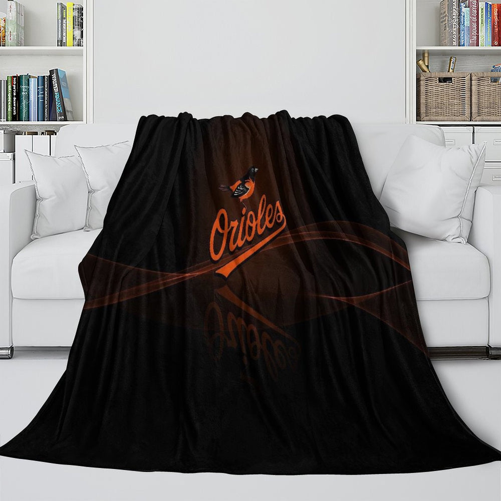 Baltimore Orioles Blanket Flannel Throw Room Decoration (Online Order Only)