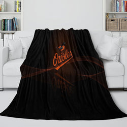 Baltimore Orioles Blanket Flannel Throw Room Decoration (Online Order Only)