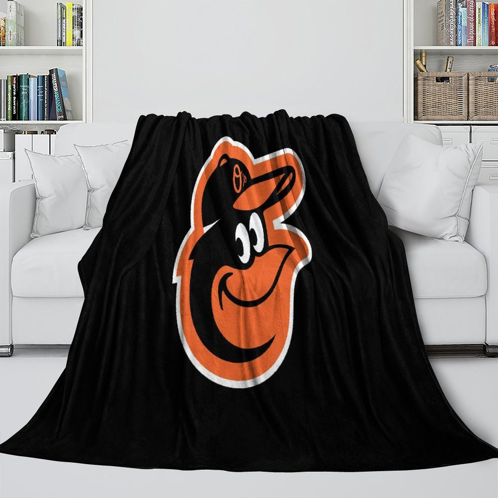 Baltimore Orioles Blanket Flannel Throw Room Decoration (Online Order Only)