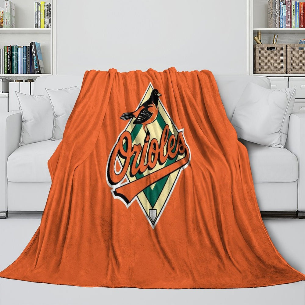 Baltimore Orioles Blanket Flannel Throw Room Decoration (Online Order Only)