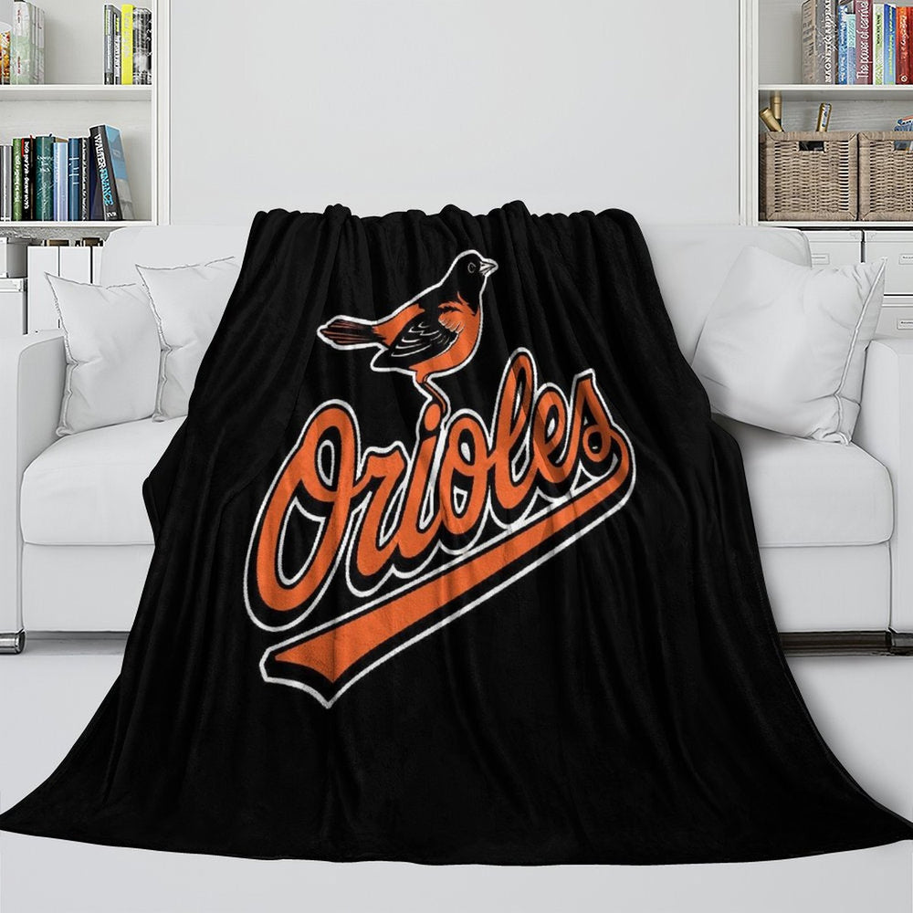 Baltimore Orioles Blanket Flannel Throw Room Decoration (Online Order Only)