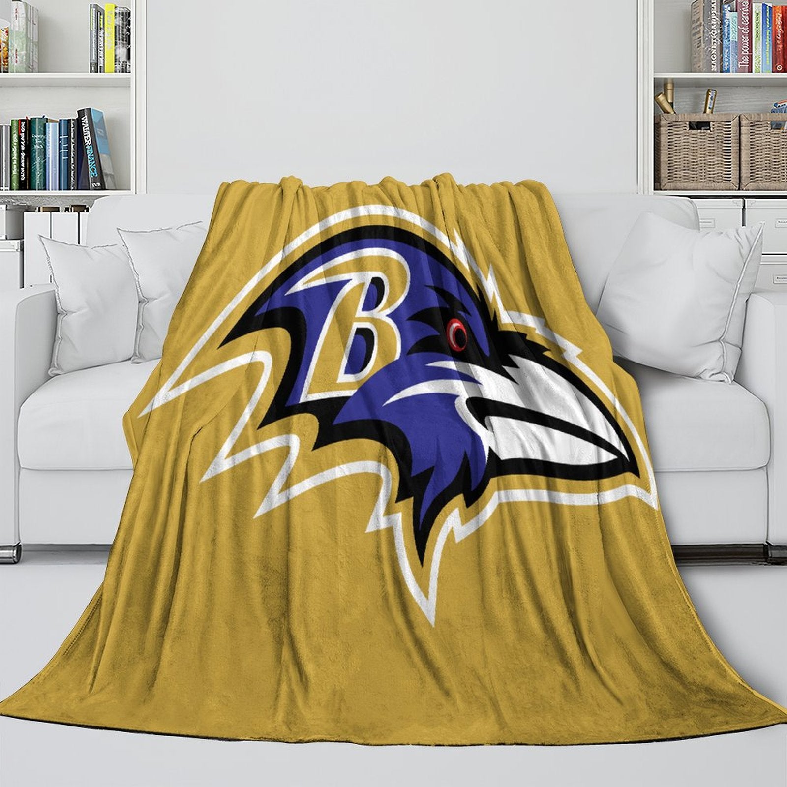 Baltimore Ravens Blanket Flannel Fleece Throw Room Decoration (Online Order Only)