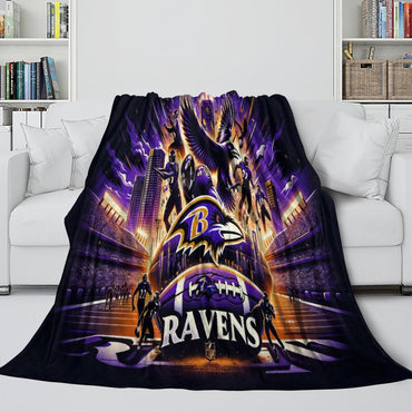 Baltimore Ravens Blanket Flannel Fleece Throw Room Decoration (Online Order Only)