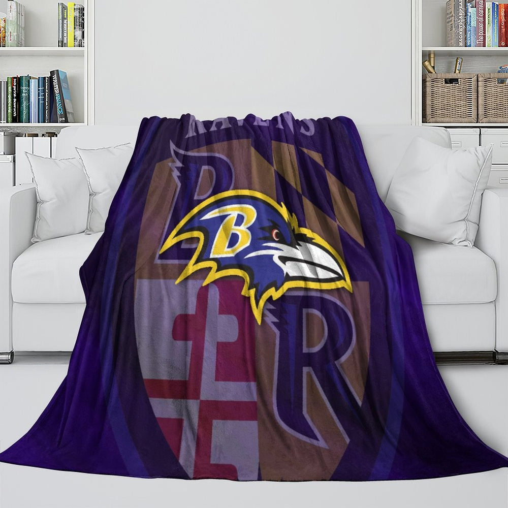 Baltimore Ravens Blanket Flannel Fleece Throw Room Decoration (Online Order Only)