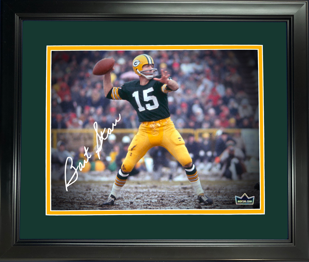 Framed Bart Starr Green Bay Packers Facsimile Laser Engraved Signature Auto 11"x14" Football Photo HOFSM Holo (ONLINE ORDER ONLY)