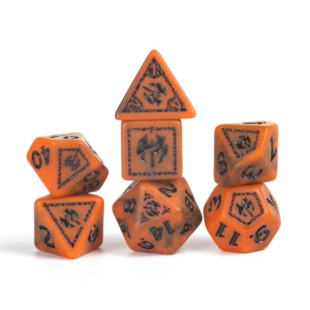 D&D Adventure Dice Set - Barbarian Edition | Orange 15pc Collection (ONLINE ORDER ONLY)