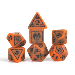 D&D Adventure Dice Set - Barbarian Edition | Orange 15pc Collection (ONLINE ORDER ONLY)