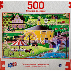 Barbecue at the Round Barn Americana 500 Piece Jigsaw Puzzle Sure Lox (ONLINE ORDER ONLY)