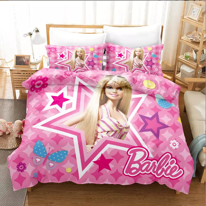 Barbie Bedding Set Pattern Kids Quilt Cover Without Filler (Online Order Only)