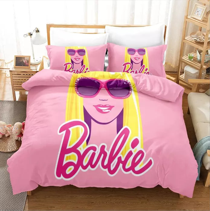 Barbie Bedding Set Pattern Kids Quilt Cover Without Filler (Online Order Only)