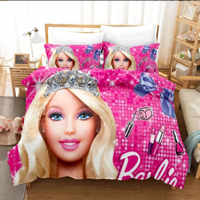 Barbie Bedding Set Pattern Kids Quilt Cover Without Filler (Online Order Only)