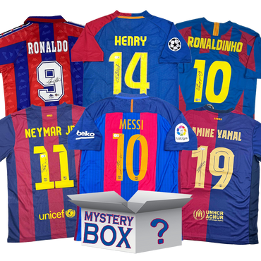 FC Barcelona Autographed/Signed Soccer Jersey Mystery Box with PSA JSA or Beckett COA (ONLINE ORDER ONLY)