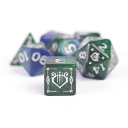 D&D Adventure Dice Set - Bard Edition | Blue/Green 15pc Collection (ONLINE ORDER ONLY)